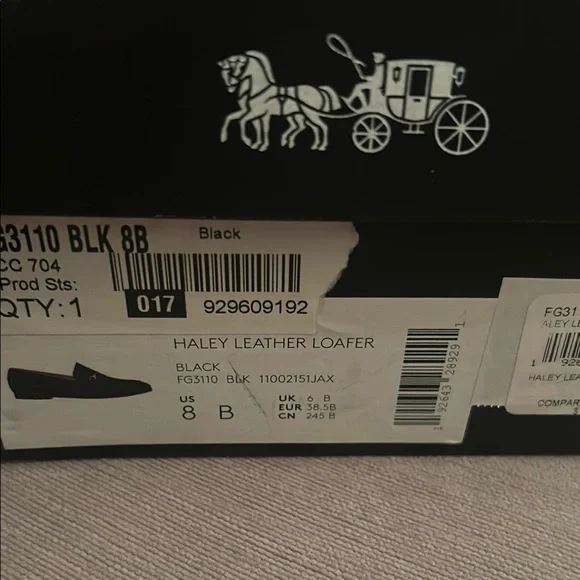 Black Leather Loafers with Gold Hardware - Picture 2 of 2